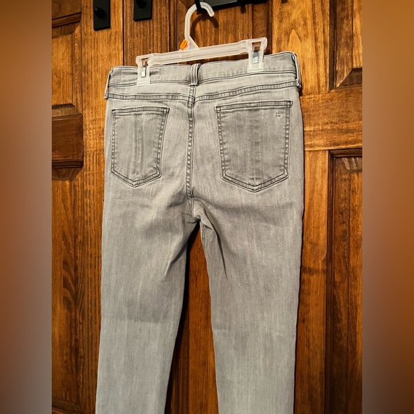 Rag & Bone Women’s Light Grey Ankle Skinny Raw Hem Jean Size 30 - Picture 4 of 9